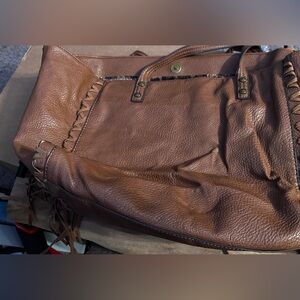 Jessica Simpson Brown Leather Tote Bag